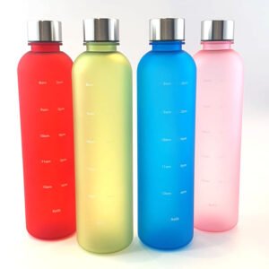 زجاجة مياه مدرجة غطاء استانلس 1 لتر